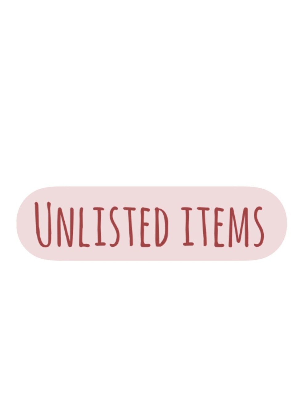 Pink 'Unlisted Items' Graphic Sticker